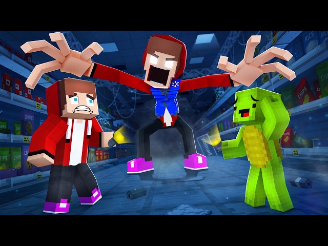 JJ and Mikey vs WALMART MONSTER - Maizen Minecraft Animation