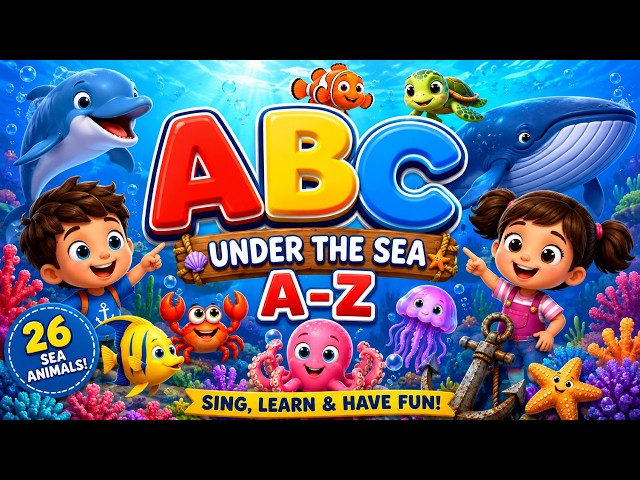 Ocean ABC Song for Kids 🐠 Learn Alphabet with Sea Animals | Fun 3D Nursery Rhymes