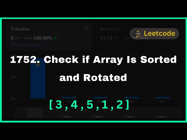 1752  Check if Array Is Sorted and Rotated  | Arrays | Leetcode Daily problem