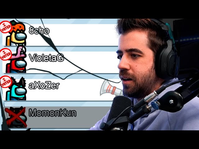 Auron juega Among Us con una cámara que le suma años 🤶