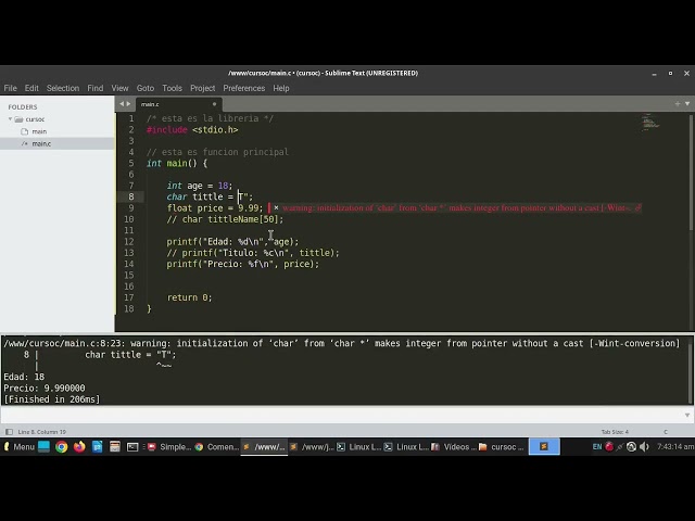 Tutorial Tipos de Variables y Salida de Datos en Lenguaje C