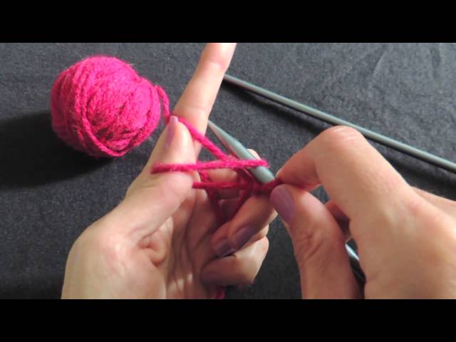 How to CASTING ON STITCHES on TWO NEEDLES - (Learn to knit with two needles)