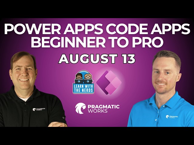 Free Live Event: Power Apps Code Apps Beginner to Pro