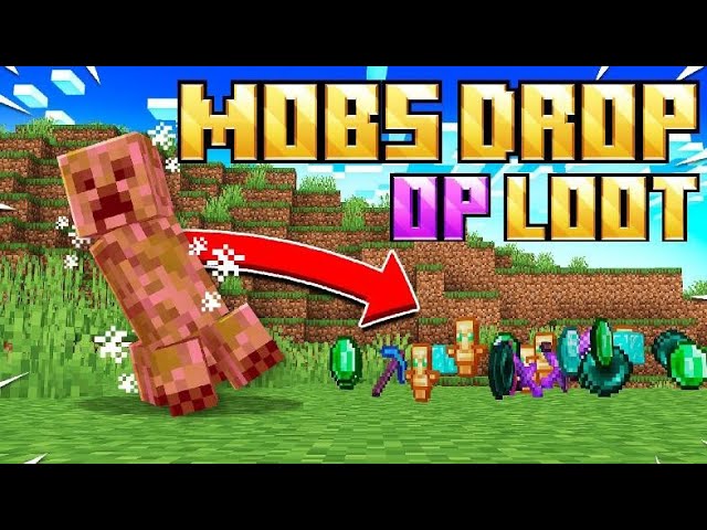 Minecraft, But Mobs Drop Op Loot!!