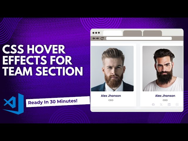 CSS hover effects | css animation effects for team section