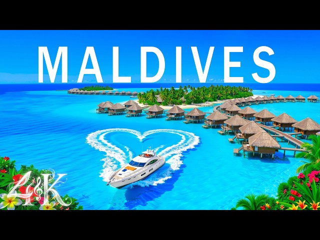 MALDIVES 4K Aerial 🇲🇻 🌊 Overwater Villas, Crystal Lagoons & Luxury Island Paradise 🚁