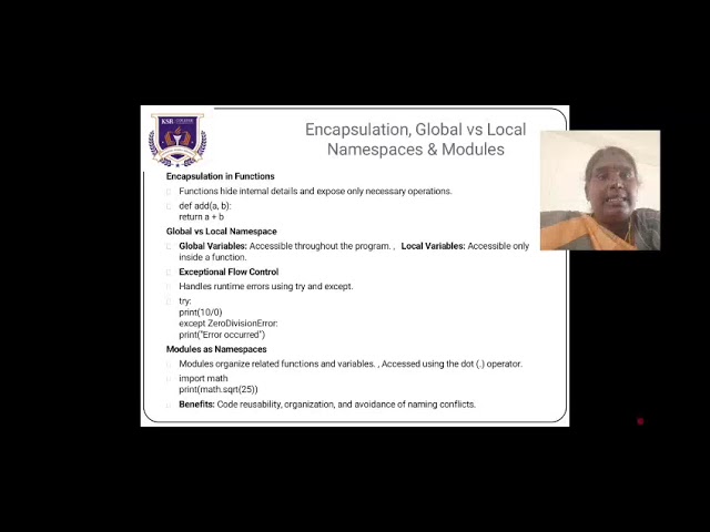 LCS : Python for data analytics Part II | Mrs. T. Jayanthi | BCA