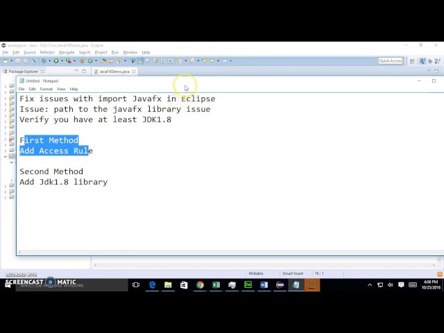 Fix JavaFX Import Error in Eclipse