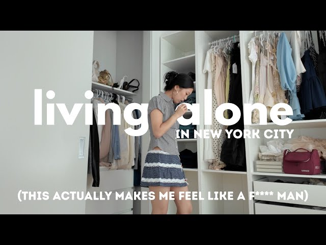 living alone vlog in NYC  🚕 cafe hopping, trying on new clothes, running errands