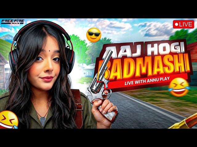 BADMASHI LIVE WITH ANNU || ROAD TO 2M  || #freefirelive #shortsfeed #femalegamer #1million #ANNUPLAY