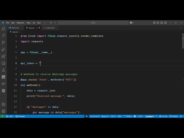 Python 3 Flask Whatsapp Web API Example to Build Whatsapp Bot to Send Messages & Files in Browser