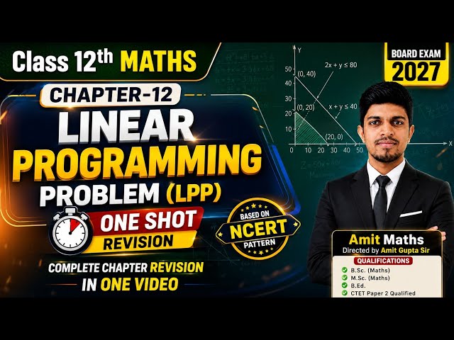 ✅🔥📚 Complete Solution of Class 12th Maths Chapter 12 Linear Programming Problem in one shot 📚🔥✅