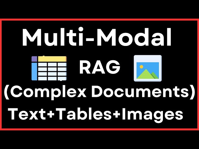 MultiModal RAG - Complex documents (Text +Tables +Images)