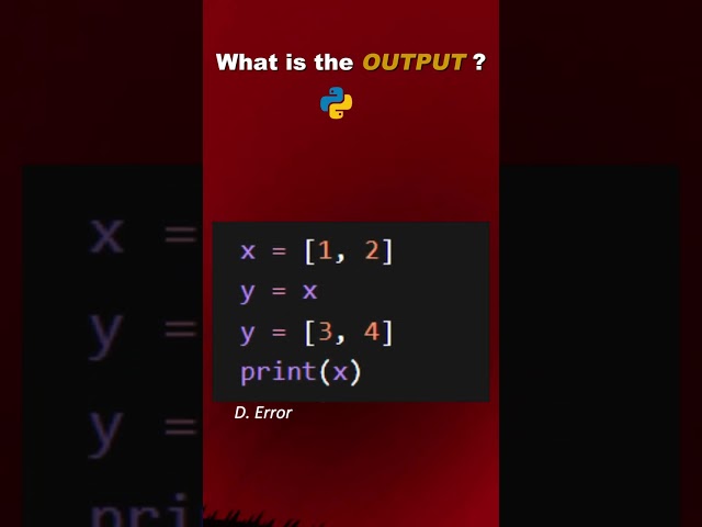 🔥 99% Beginners Get This Python Output Wrong! 😱 | Python Interview Question #coding #python