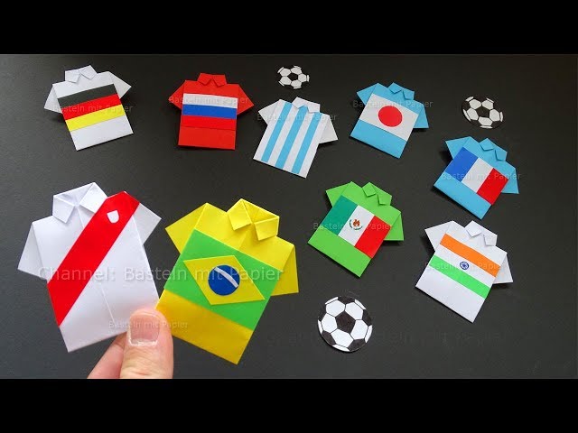 Origami: Camiseta de Futbol - Origami de papel fácil 👕⚽ Papiroflexia (Argentina, Perú, México ...)