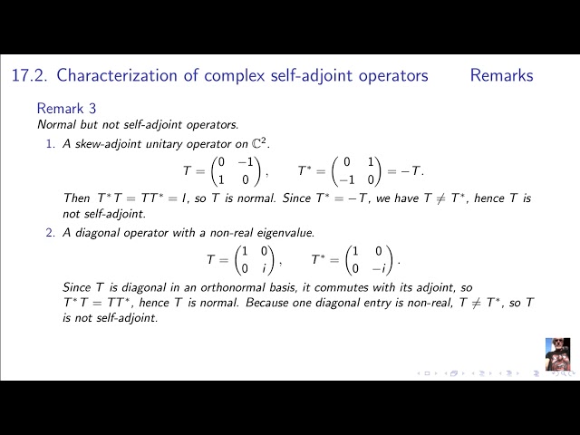 Functional Analysis_17.2 Characterization of complex self-adjoint operators