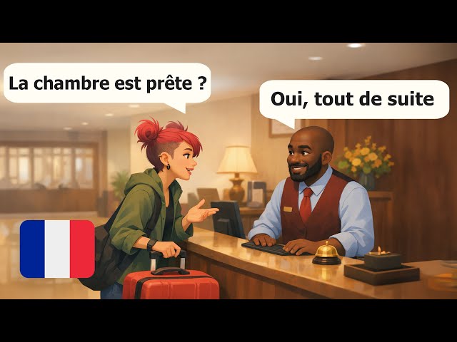 12 Easy French Dialogues (A1-A2 Level) | Simple Conversations in a Hotel