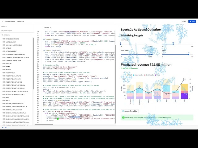 Déployez vos applications streamlit sur snowflake