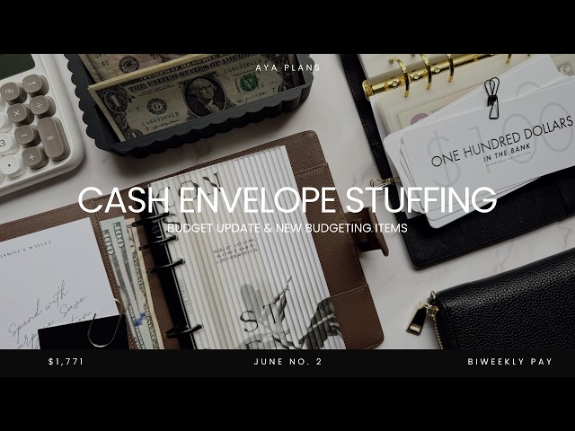 CASH ENVELOPE STUFFING | new budgeting items and last pay of june 💵✨🖤 | $1,771 | june no. 2
