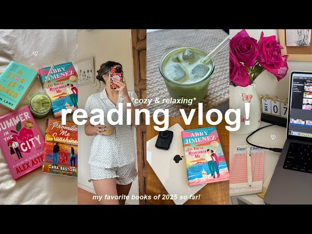 a cozy *spring* READING VLOG!🍓 days in my life, errands, & my fav books of 2025 so far!
