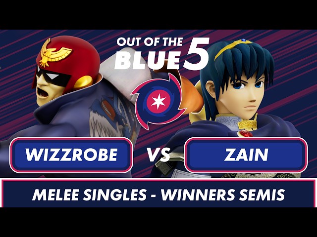 Zain (Marth) vs Wizzrobe (Captain Falcon) - Out of the Blue 5 - Melee Singles Winners Semifinals