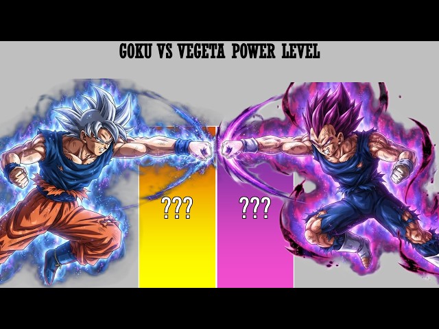 GOKU VS VEGETA ALL FORMS POWER LEVEL