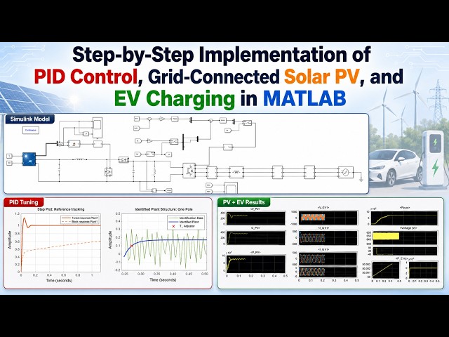 Step by Step MATLAB Implementation of Advanced Control, Grid-Connected PV & EV Charging Station