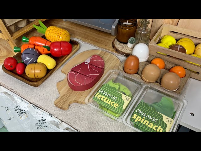 Toy ASMR 🥑 Beef Salad Platter | Satisfying Play Kitchen