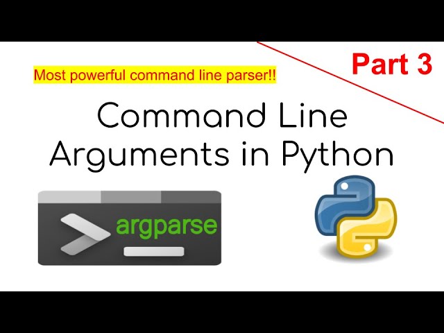Using Command Line Arguments in Python - argparse library