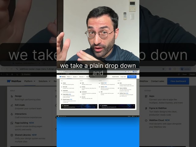 From Dropdown to Mega Menu in Webflow (No Code Tutorial) #webflow #madeinwebflow #nocode