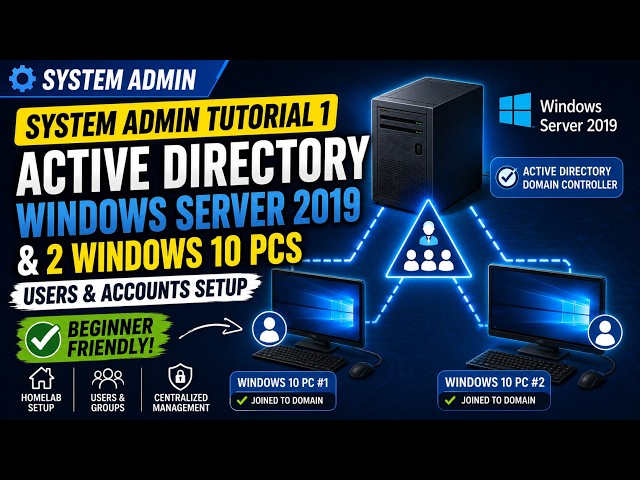 System Admin Tutorial 1 | Active Directory on Windows Server 2019