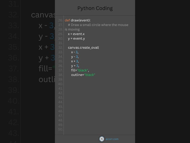 Python Tkinter Drawing App Tutorial | Build a Paint Program with Python #shorts