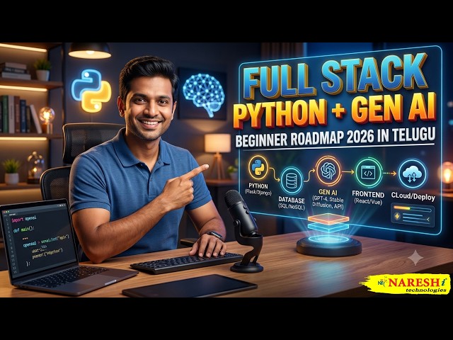 Full Stack Python with Gen AI |  Explained in a Beginner's Guide in Telugu | AI Jobs |  Naresh IT