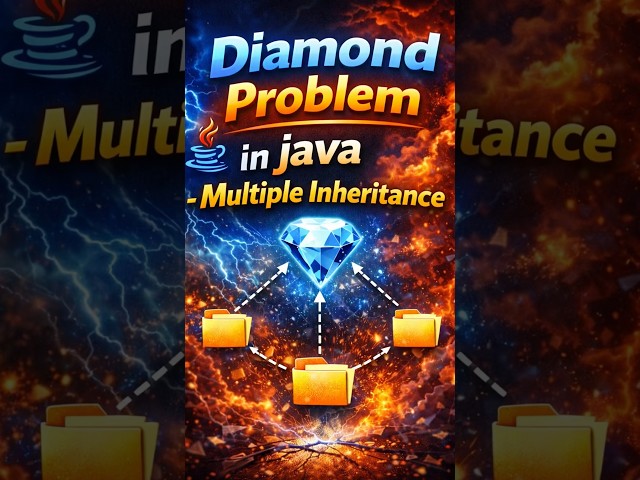 Diamond Problem in Java | Multiple Inheritance in Java Explained | Inheritance Concept | #java