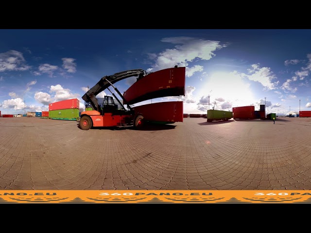 Container terminal 360 video 8K