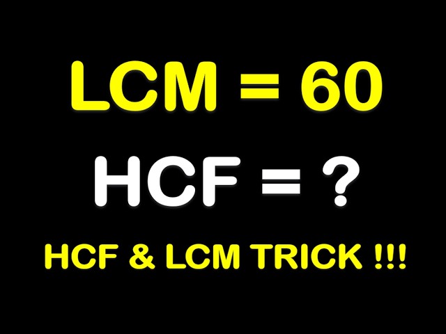 Find HCF When Product & LCM are Given | Product = 720, LCM = 60 | Important Exam Question