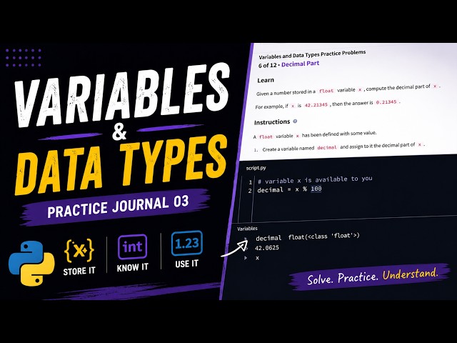 EP 06 | Learning Python by Solving Exercises | Practice Journal 03