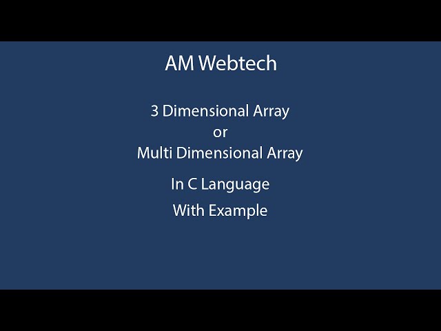 arrays in c | 3d arrays in c language | three dimensional array in c language | c language LEC #42