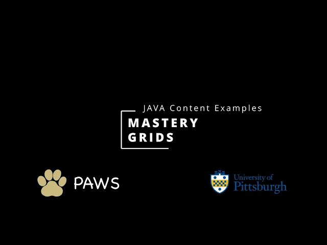 Mastery Grids - Java Content