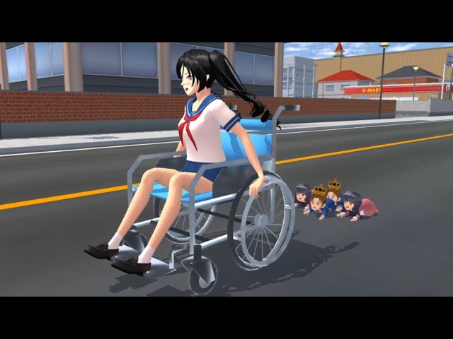 Wheelchair Mom & Quadruplets | Emotional Story | Sakura School Simulator