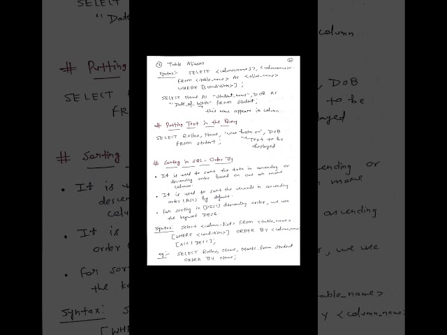 EMRS Tier-2 💯 | Aggregate Functions + Alias in SQL | DBMSQuick Revision #AimMasterTier2#emrs