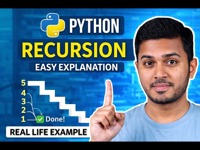 Recursion in Python Explained Simply | Beginner Friendly with Stair Example