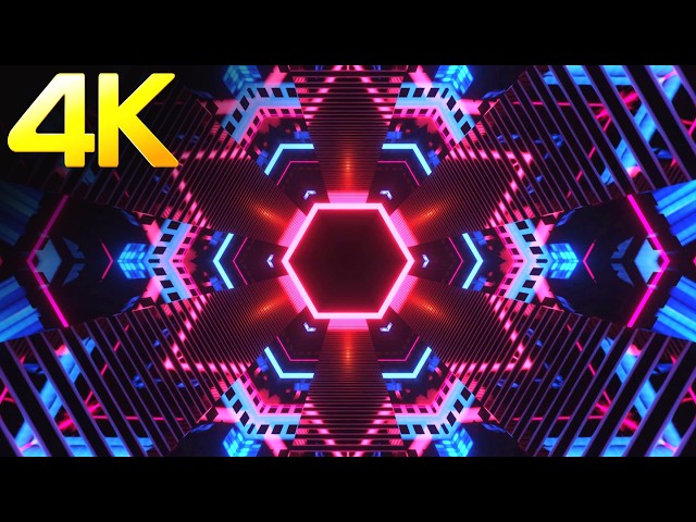 4k OLED Wall Screensaver || Neon Blue & Pink Blur Lights Moving Abstract background Video
