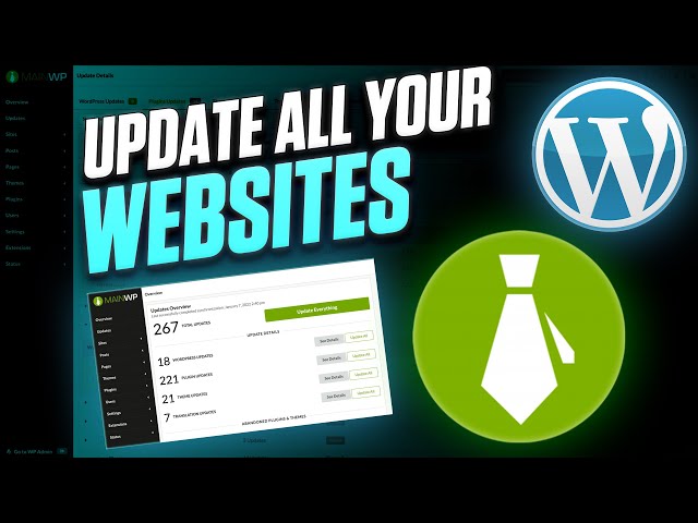 How to update all your WordPress websites for free with MainWP - 1 click updater