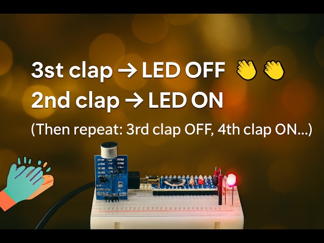Clap-Controlled LED System Using Arduino Nano