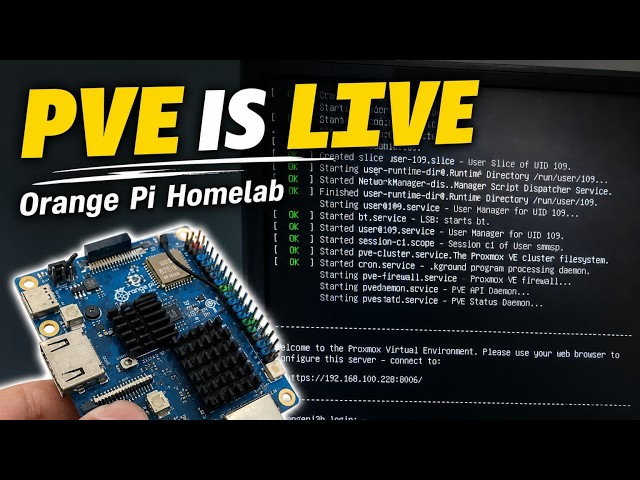 homelab Orange Pi 3B development board pve starts homeassistant