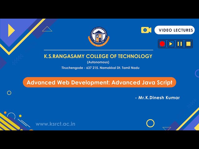 Advanced Web Development: Advanced Java Script