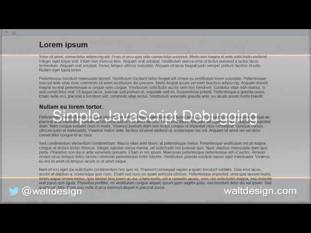 How to Debug JavaScript
