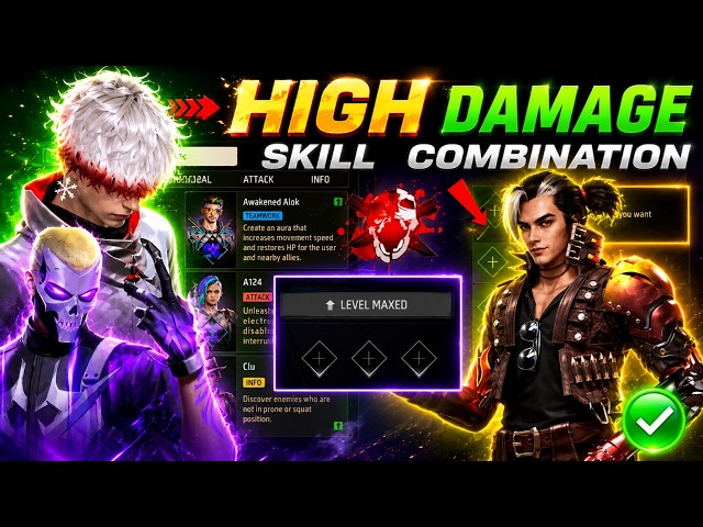 1 August 2026 🔥 HIGH DAMAGE SKILL COMBINATION | Best Character Skill for BR rank