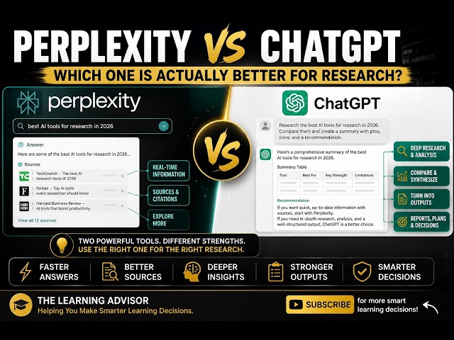 Perplexity vs ChatGPT: Which One Is Actually Better for Research? (2026)